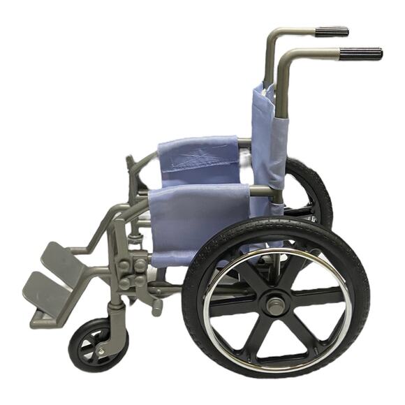 American Girl Doll Wheelchair II Just Like You Periwinkle Gray Disability Chair - Picture 3 of 5